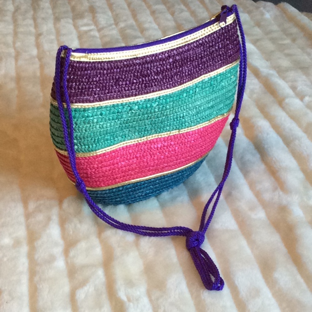 Straw Multi color purse